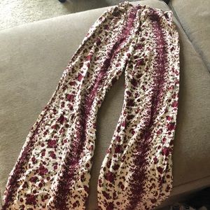 Bell bottom floral print pants
